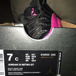 Pink and black Jordan’s